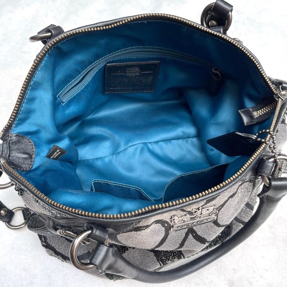 Coach Madison Metallic canvas Sequin Bag - Picture 8 of 15